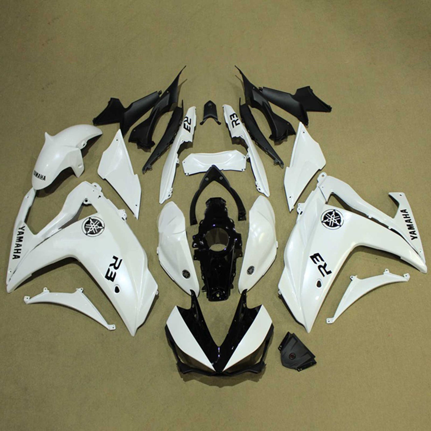 Amotopart Sales Ski Yamaha 2014-2018 YZF R3 e 2015-2017 YZF R25 White Fearing Kit