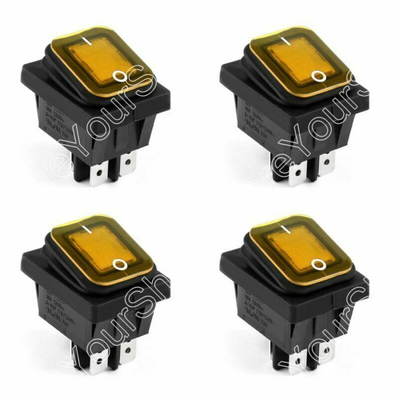 4Pin IP65 Barca Schalter Wasserdicht ON/OFF Rocker RLEIL BE RL2-102 Auto