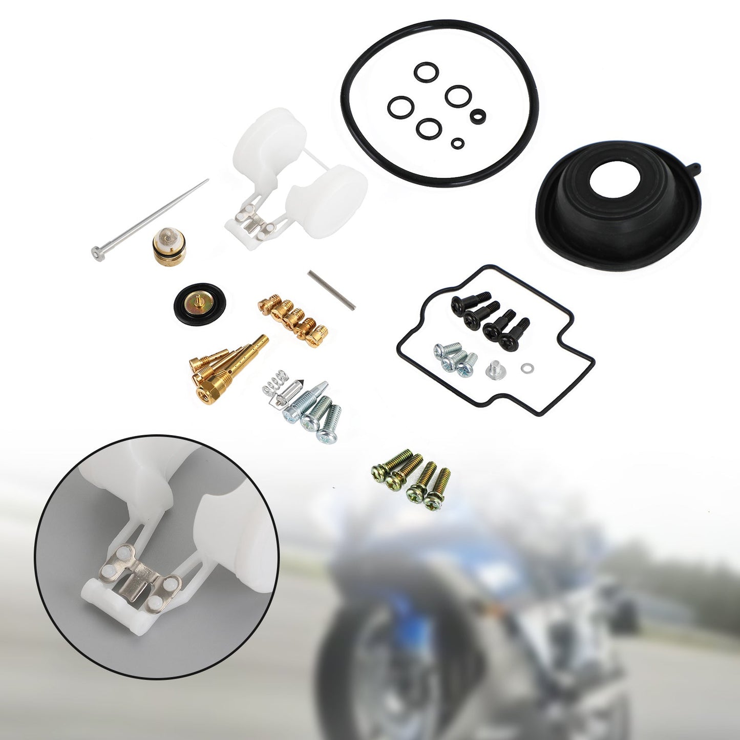 Carburatore Carb Rebuild Kit adatto per Ninja ZX-9R GPZ900R ZX900A/B/C 1994-03 Generico