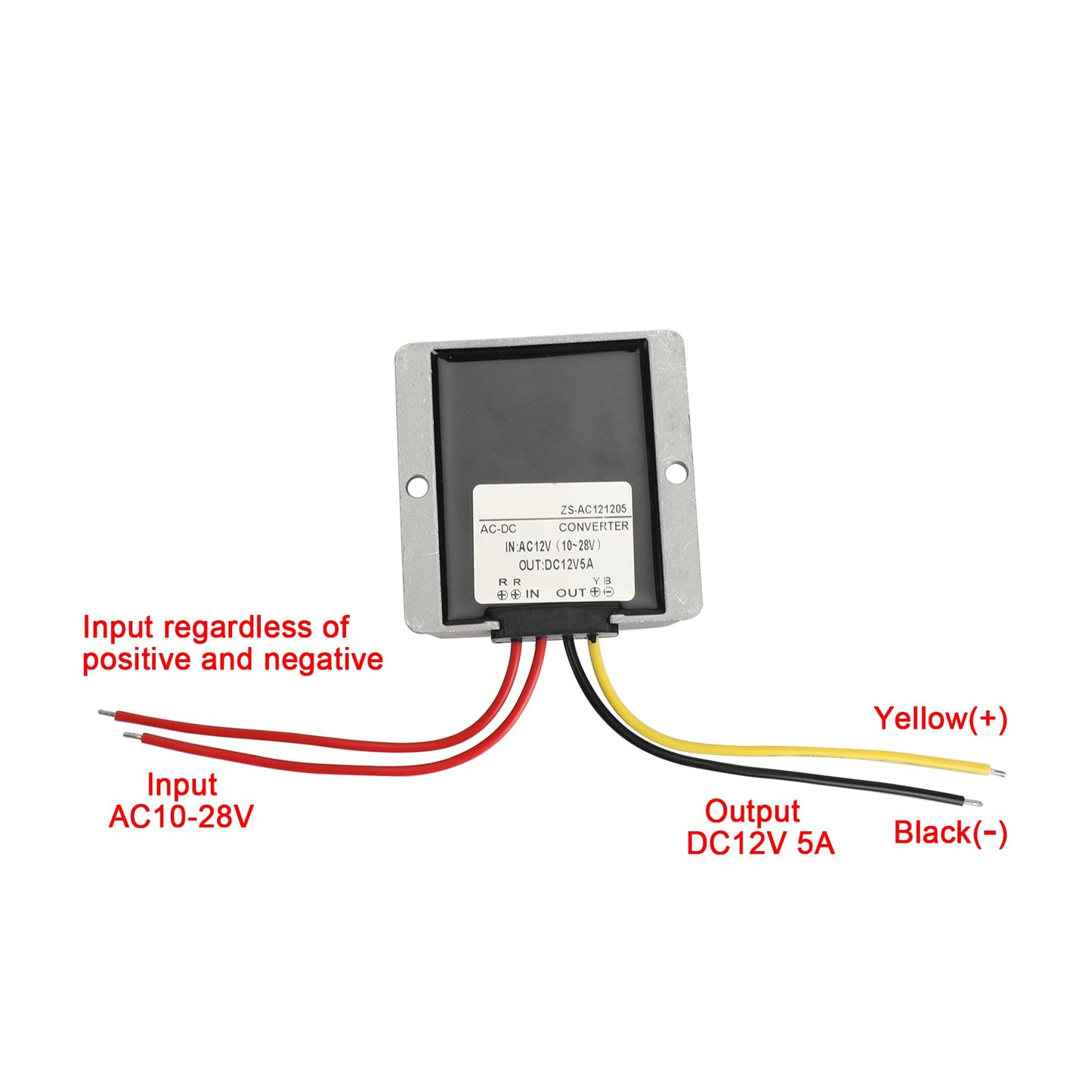 AC12V a DC12V 5A Modulo trasformatore adattatore di alimentazione convertitore di alimentazione impermeabile