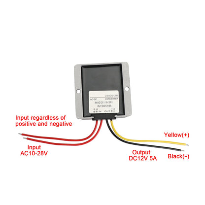 AC12V a DC12V 5A Modulo trasformatore adattatore di alimentazione convertitore di alimentazione impermeabile