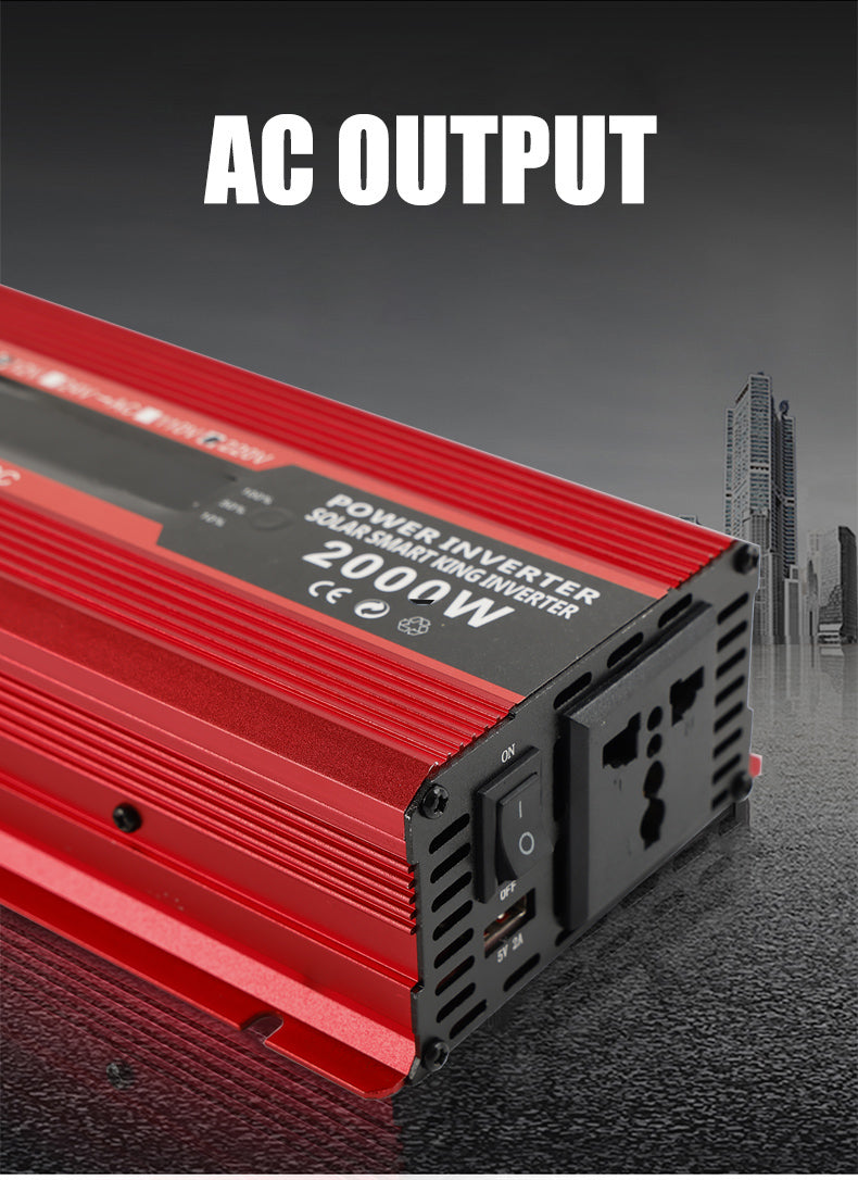 Convertitore di alimentazione per auto Convertitore DC 12V a AC 220V LCD 2000W Display LED trasformatore