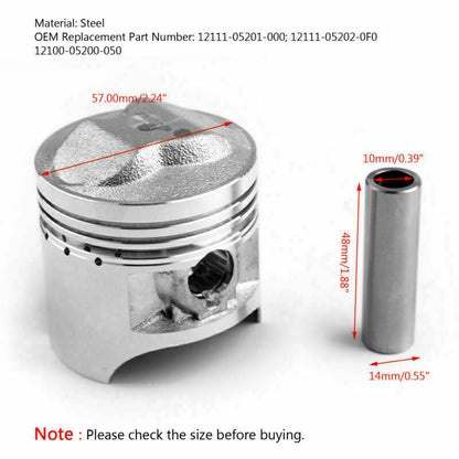 Kit pistoni - Diametro foro standard ?57,00 mm per Suzuki GS125 DF125 DR125 GN125 generico