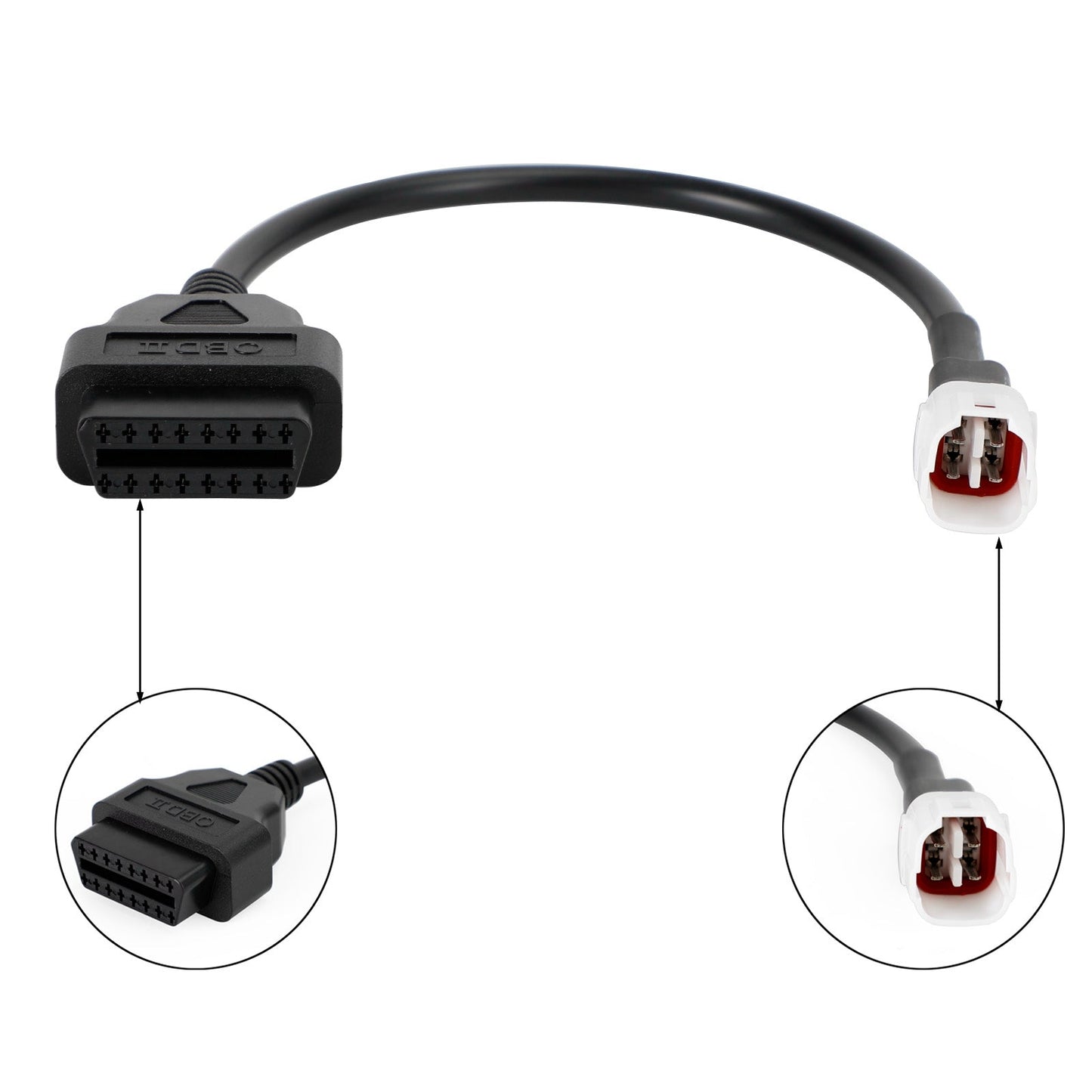 Connettore adattatore diagnostico cavo da 4 pin a OBD2 adatto per Yamaha R1 R6 MT09
