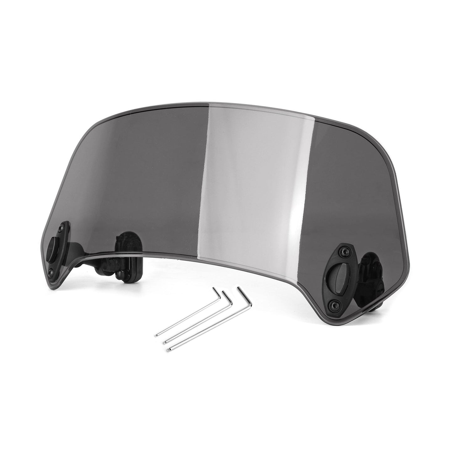 Universal Motorcycle Clip On Wind Deflector Screen Parabrezza Parabrezza Grigio Generico