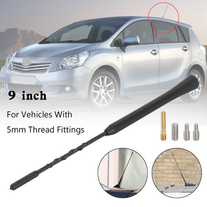 9 "Antenna per auto universale Radio AM / FM Antena Roof Mast Long Whip style Per Toyota Generic