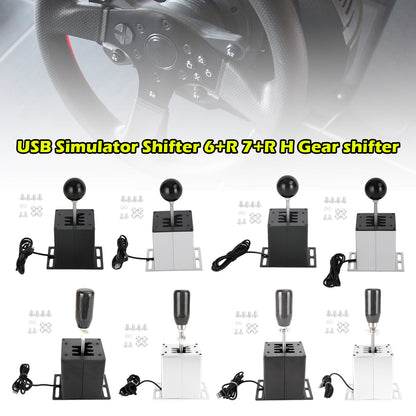 6+R 7+R USB Simulator H Leva del cambio per PC con volante Logitech T300RS/GT