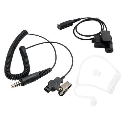 7.1-A3 Cuffia a tubo singolo trasparente a 6 pin U94 PTT per STP8040 STP8080 STP9000