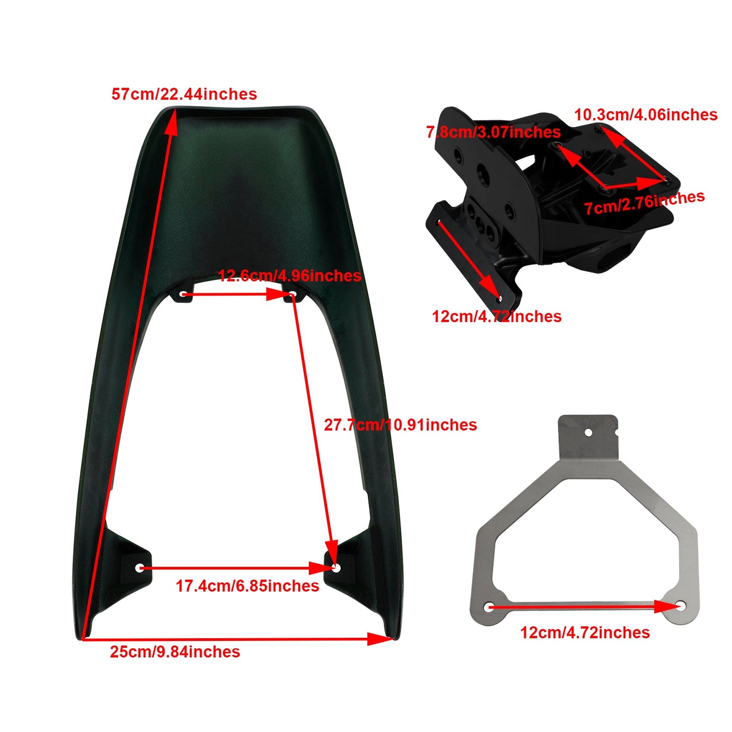 2018-2022 Kawasaki Z900RS Carenatura coda + staffa targa