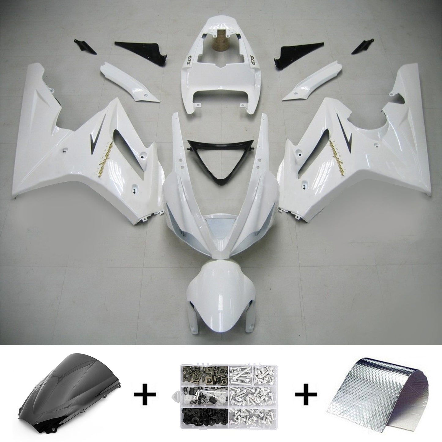 Amotopart Triumph 2006-2008 Daytona 675 Kit di travestimento bianco