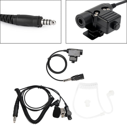 Cuffia con tubo dell'aria trasparente 7.1-A3 con microfono per radio PRC-152 PRC-148 U329