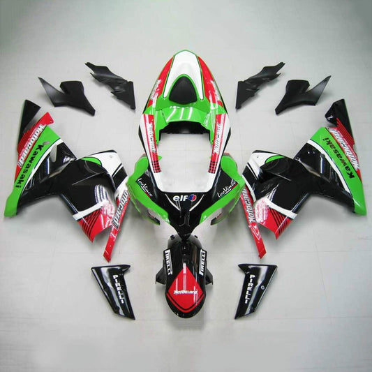 Amotopart Kawasaki 2004-2005 ZX10R Kit paura rosso verde rosso