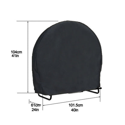 Log Hoop Rack Cover Chiusura impermeabile resistente alle intemperie per porta legna da ardere rotondo