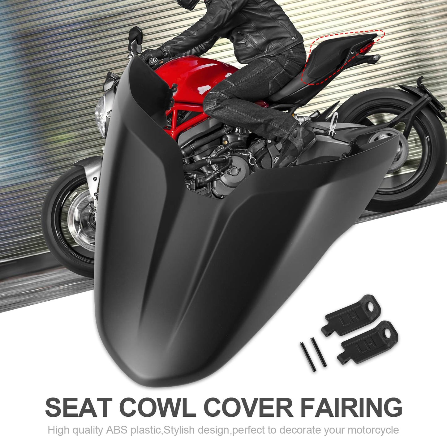 Carenatura coprisella passeggero posteriore/sellino per Ducati Monster 797 821 1200 Generico
