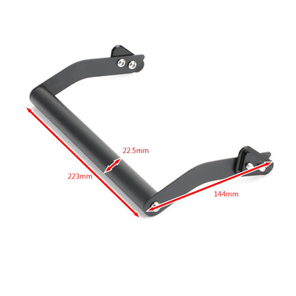 Supporto per smartphone/GPS per montaggio su staffa per parabrezza nero per Kawasaki Versys650 15-19 Generico