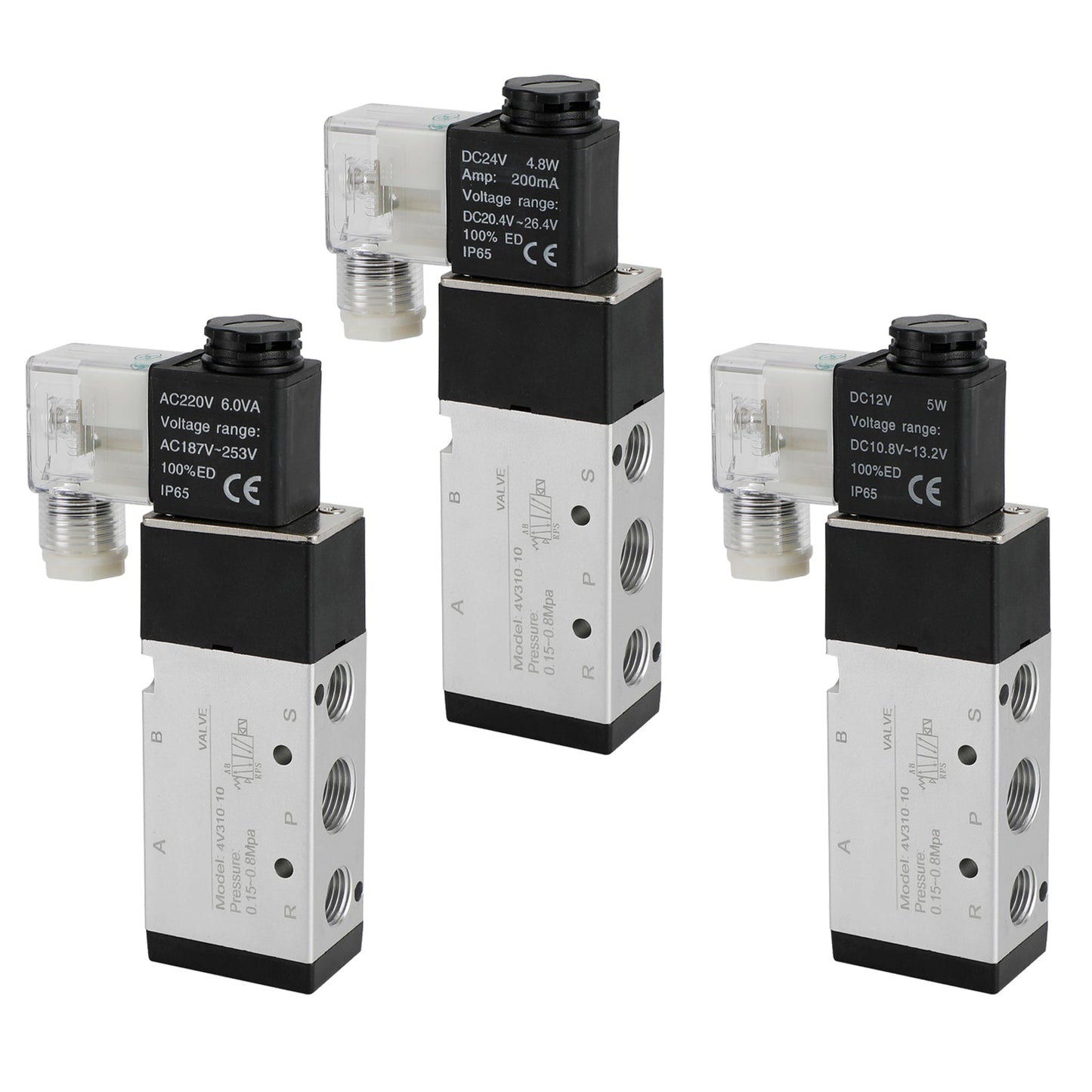 Elettrovalvola elettrica pneumatica a solenoide 4V310-10 2 posizioni 5 vie PT 3/8"